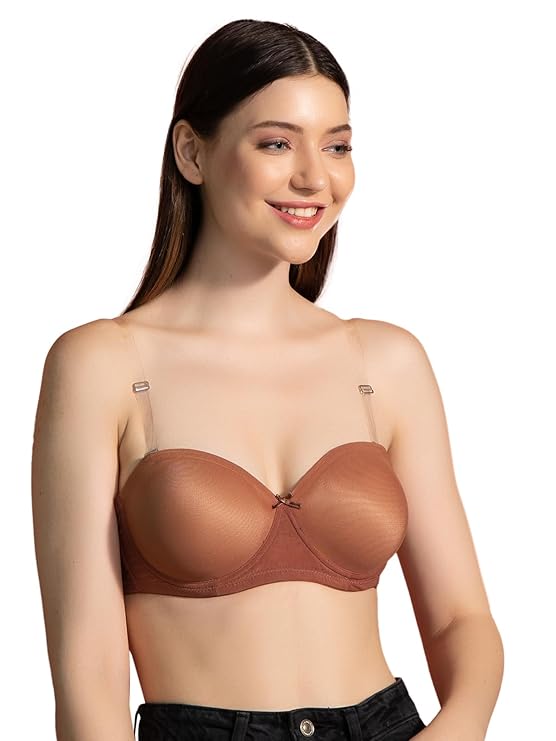 Clovia Polyamide Women's Padded Transparent Straps & Band