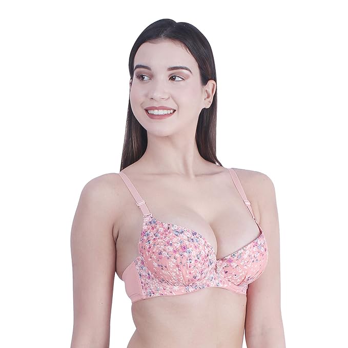 Brachy Women's Poly Cotton Padded Underwired Push-Up Bra