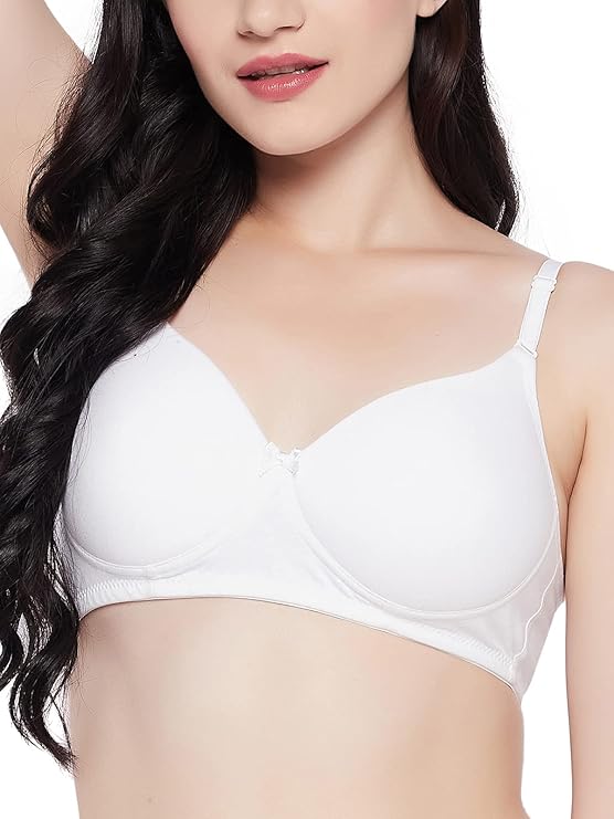 Clovia Women's Cotton Padded Non-Wired Demi Cup Multiway T-Shirt Bra