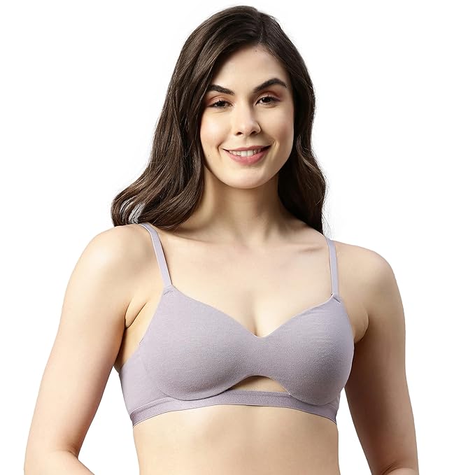 Enamor Innovations Cloudsoft, Invisi Neckline Women's Cotton Everyday T-Shirt Bra
