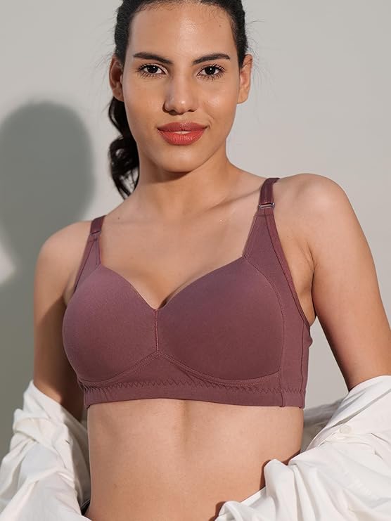 BODYSIZE Women's Everyday Wear Wire Free Padded Bra